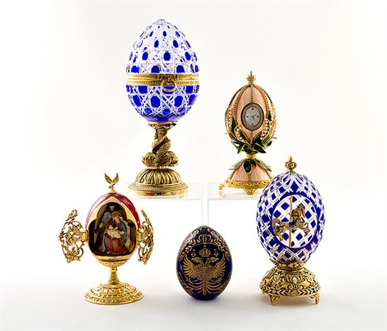 House of Faberge collection of eggs