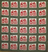 HOUSE PATTERN PIECEWORK QUILTc