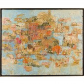 HOWARD BAER, OIL AND COLLAGE O