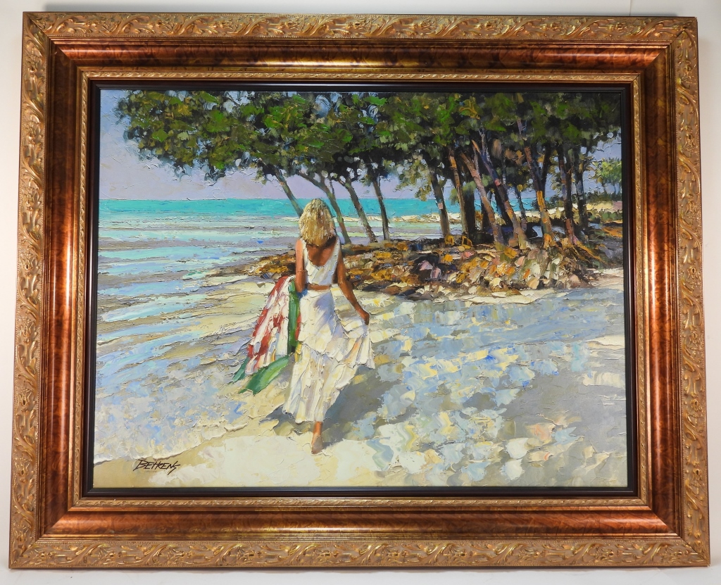 HOWARD BEHRENS WOMAN ON BEACH
