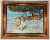 HOWARD BEHRENS WOMAN ON BEACH