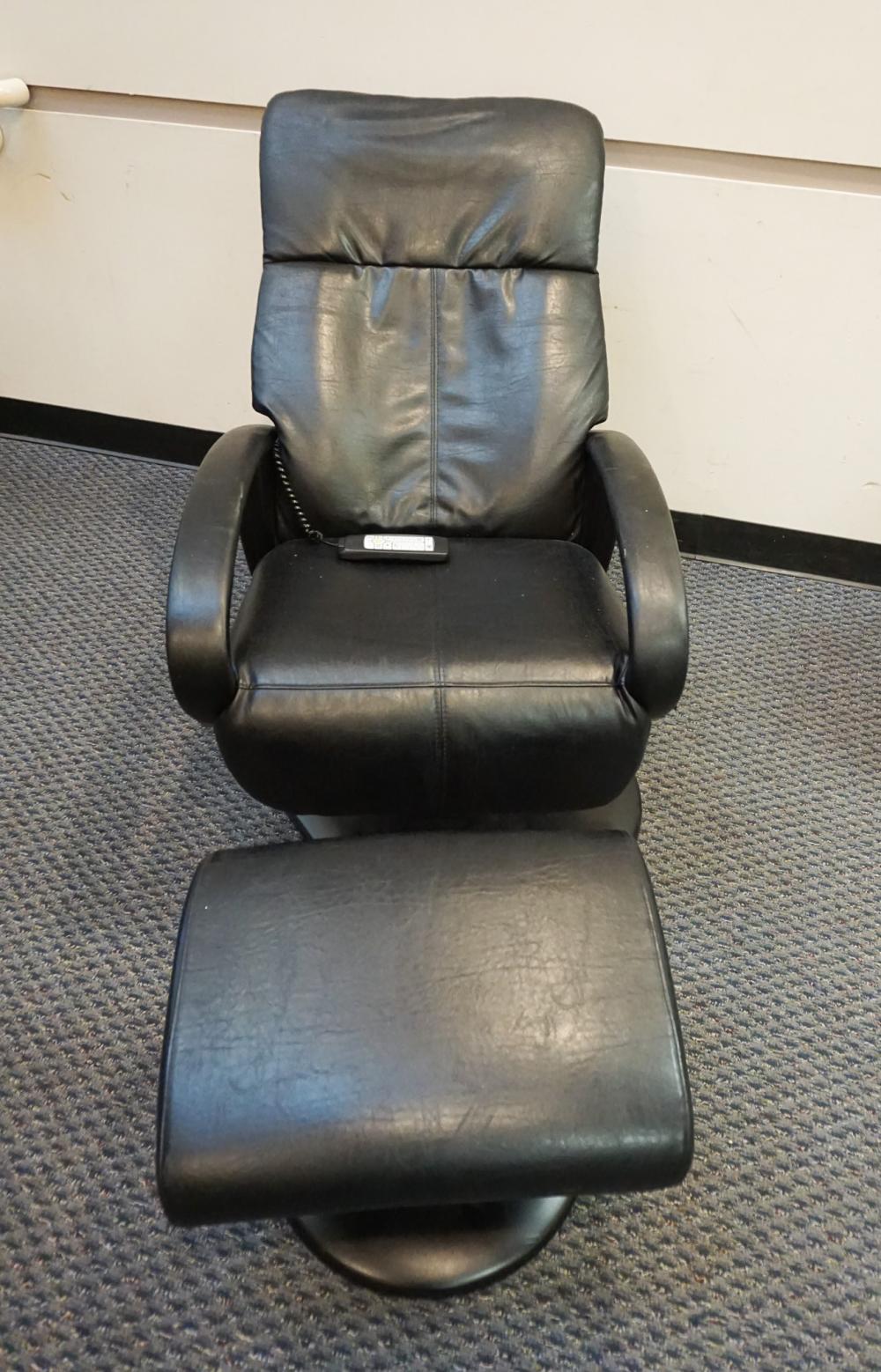 HTT BLACK LEATHER MASSAGE CHAIR