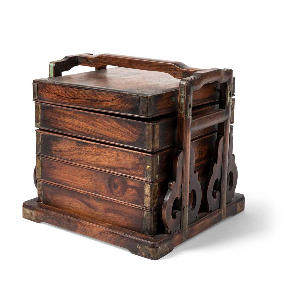 HUANGHUALI FOUR-TIERED PICNIC BOX