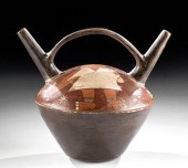 HUARI POTTERY STIRRUP VESSEL W