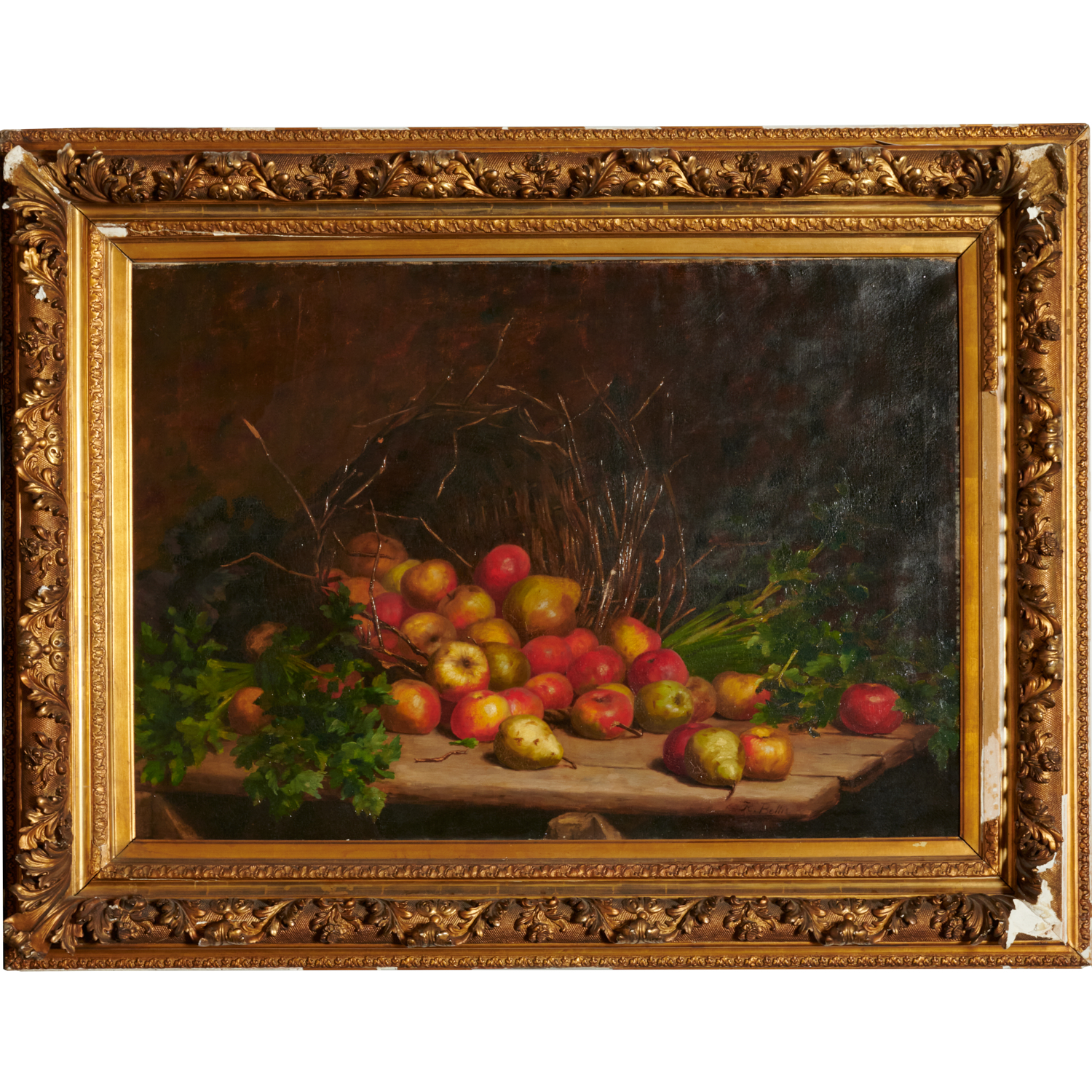 HUBERT BELLIS, LARGE OIL ON