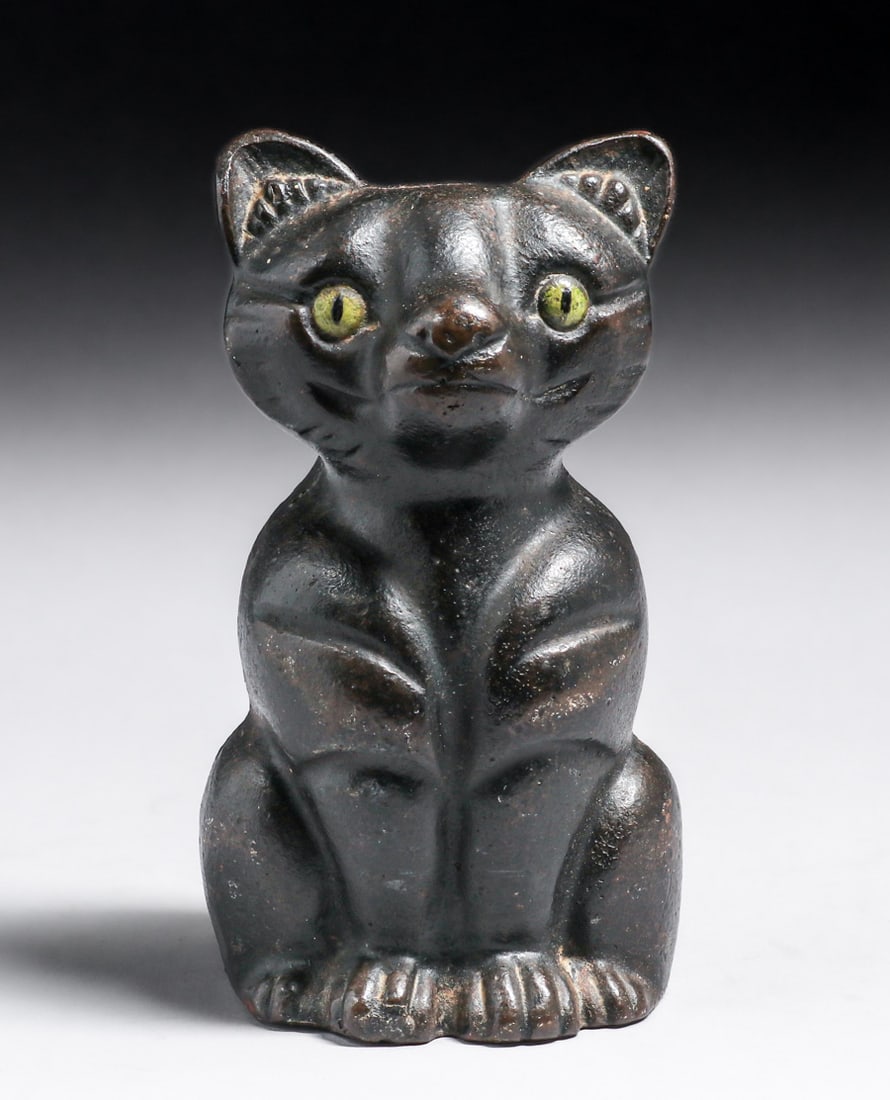 HUBLEY CAST IRON BLACK CAT DOORSTOP