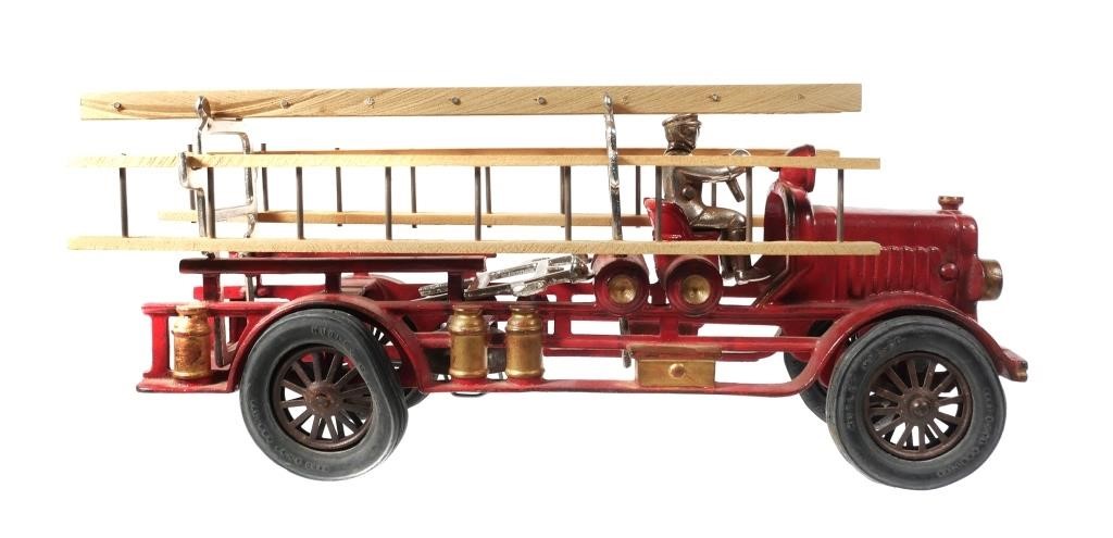 HUBLEY CAST IRON HOOK & LADDER FIRE