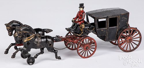 HUBLEY CAST IRON HORSE DRAWN