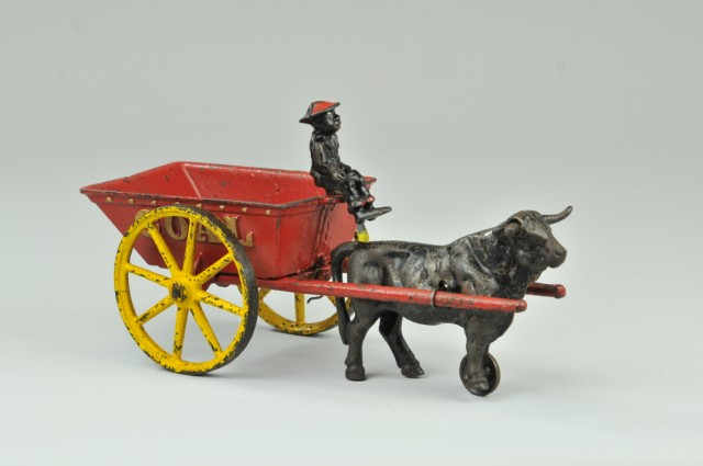 HUBLEY COAL WAGON Cast iron red