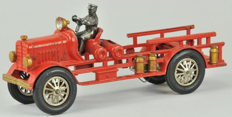 HUBLEY LADDER TRUCK Cast iron red