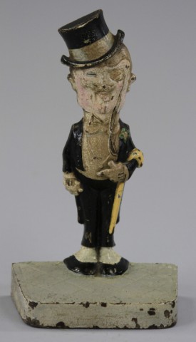 HUBLEY MAN WITH TOP HAT DOORSTOP