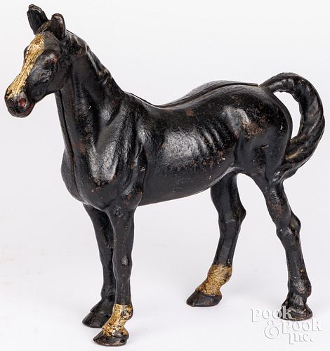 HUBLEY PAINTED CAST IRON HORSE