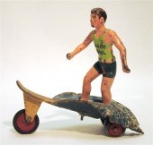 Hubley Surfer Boy pull toy  su