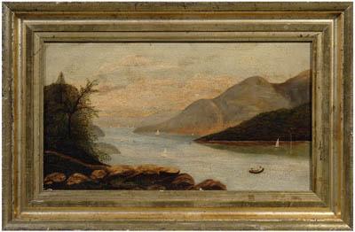 Hudson River folk art painting,
