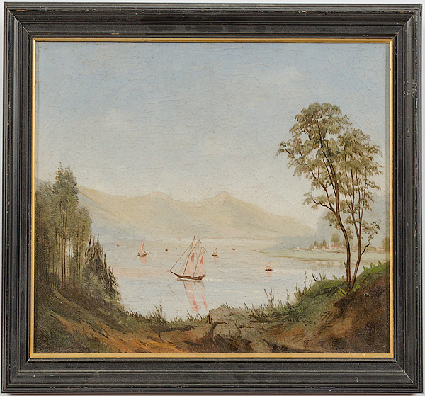 Hudson River Landscape Oil on