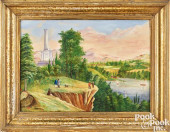 HUDSON RIVER OIL ON CANVAS LAN