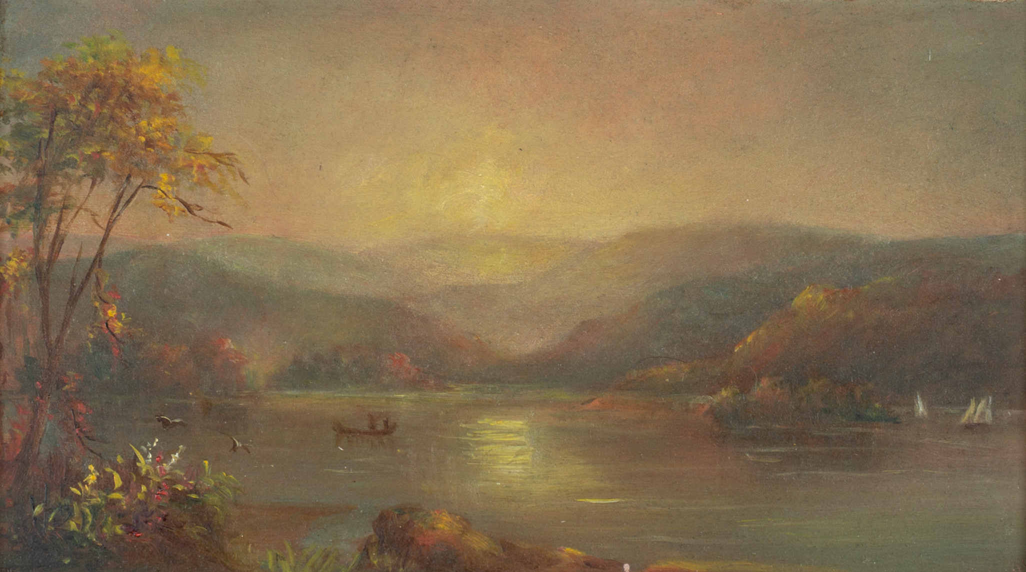 HUDSON RIVER SCHOOL PAINTING oil on
