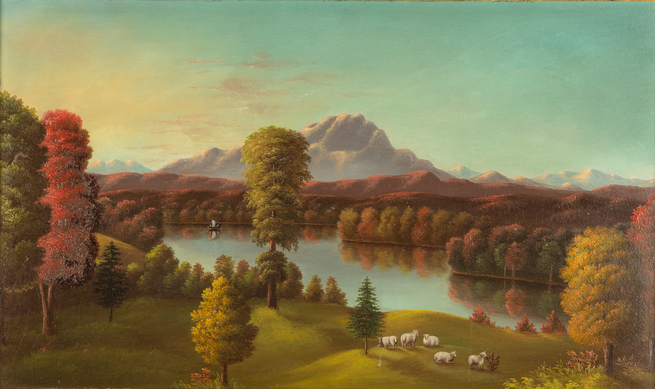 HUDSON RIVER SCHOOL PAINTING Oil on