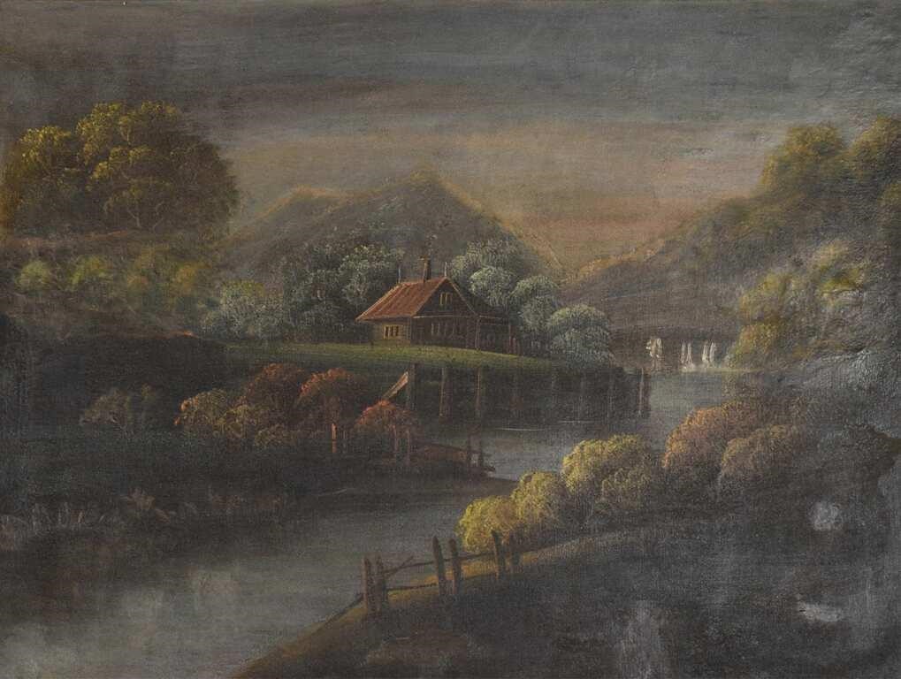HUDSON RIVER VALLEY SCHOOL OIL ON