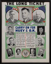 HUEY LONG POLITICAL POSTERSHue