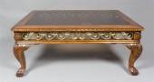 HUFFMAN KOOS GLASS TOP COFFEE