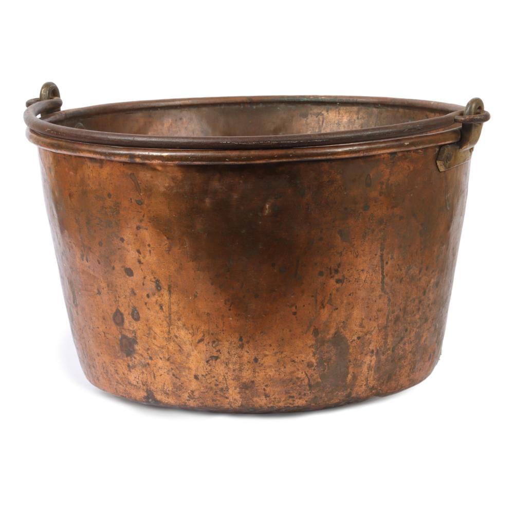 HUGE 22 3/4" DIAMETER COPPER POT