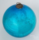 HUGE BLUE KUGEL TYPE CHRISTMAS