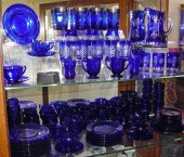 HUGE COLLECTION OF COBALT GLAS