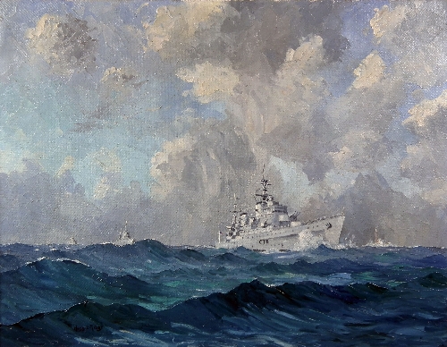 Hugh E. Ridge (died 1976) - Two oil