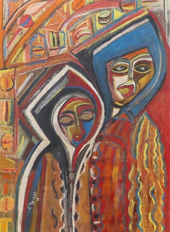 HUGO SCHEIBER MIXED MEDIA ON