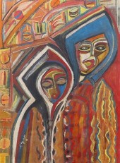 HUGO SCHEIBER MIXED MEDIA ON P