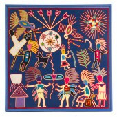 HUICHOL YARN PAINTING, 20TH CE