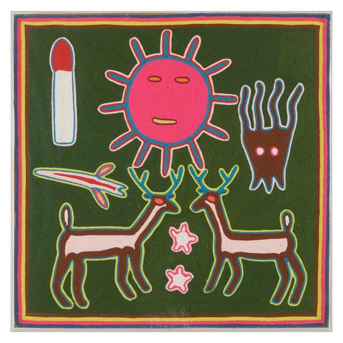 HUICHOL YARN PAINTINGS: GROUP OF