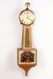 HULL BANJO CLOCK: Crested by a