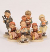 Hummel figures; six assorted s