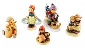 HUMMELS, FIVE PIECES, MANY IN