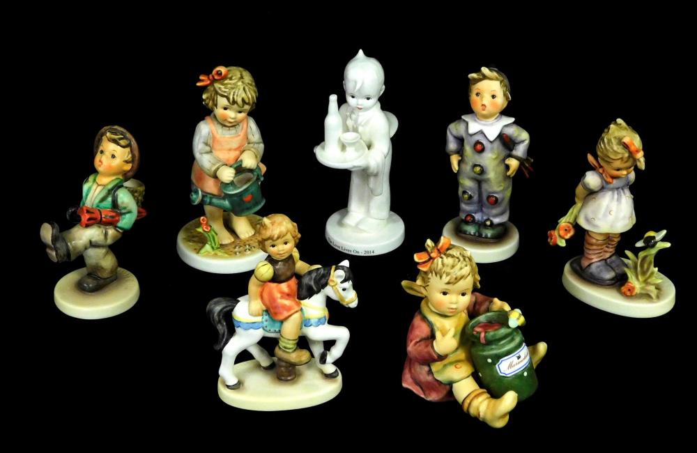 HUMMELS, SEVEN PIECES, ALL WITH