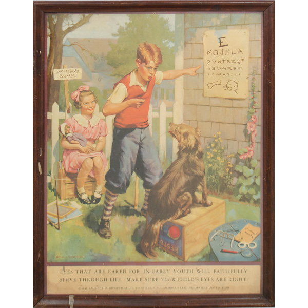 Humorous 1930s Bausch & Lomb Poster