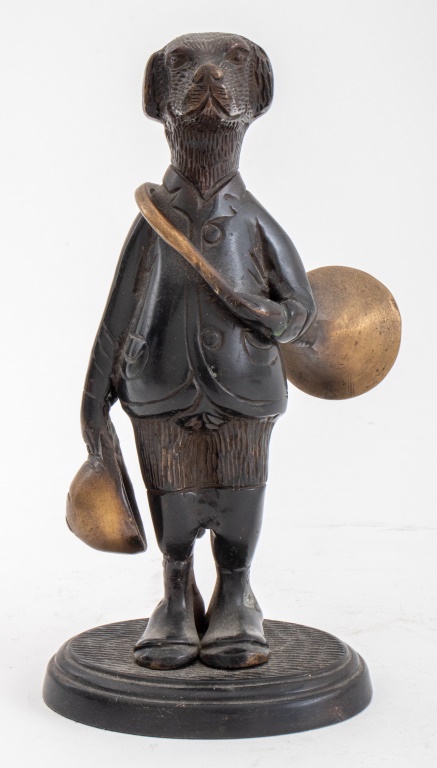 HUMOROUS BRONZE HUNTING DOG