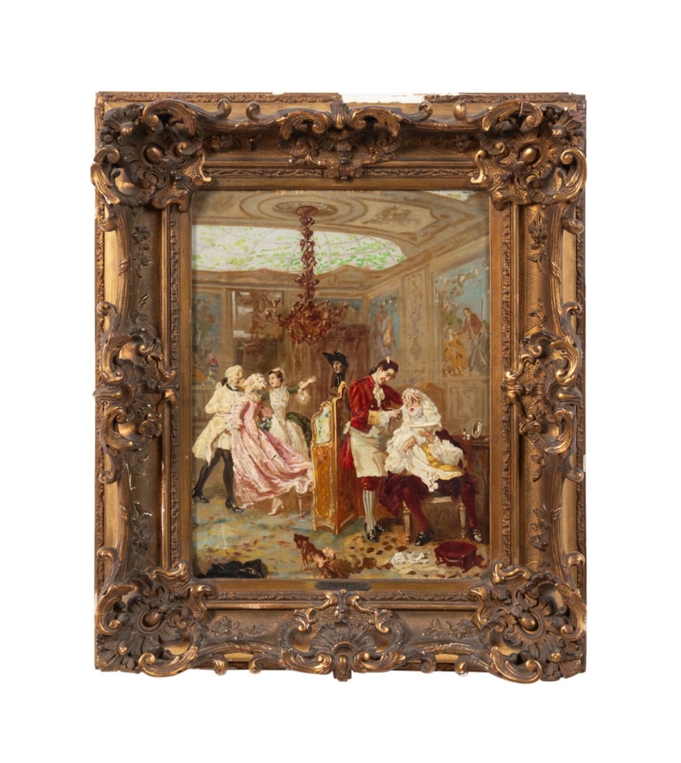 HUMOROUS COURTING SCENE O/C,