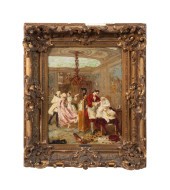 HUMOROUS COURTING SCENE O/C, F