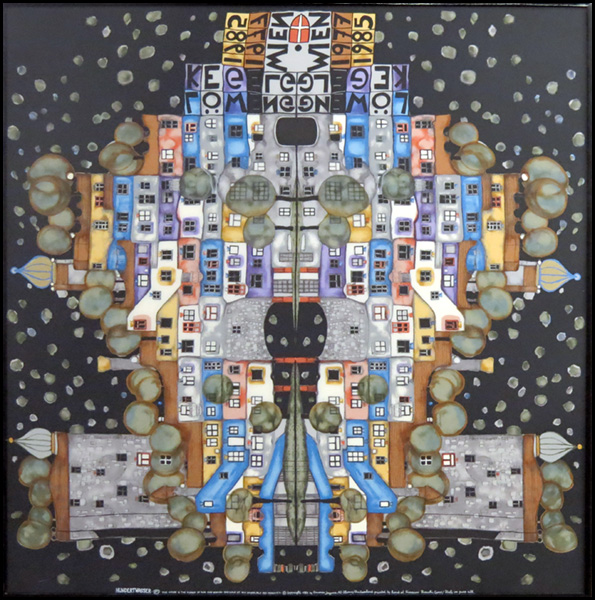 HUNDERTWASSER SILK SCARF: THE HOUSE