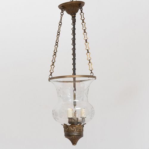HUNDI BRASS-MOUNTED ETCHED GLASS