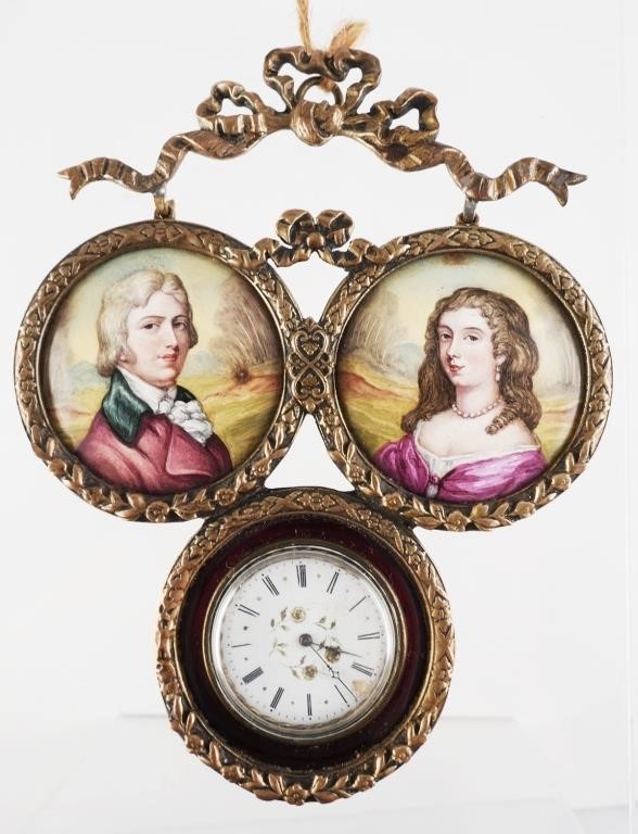 HUNGARIAN ENAMEL MAN & WOMAN