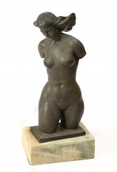 HUNGARIAN FEMALE NUDE BRONZE B