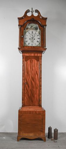 HUNT SCENE TALL CASE CLOCKTall case