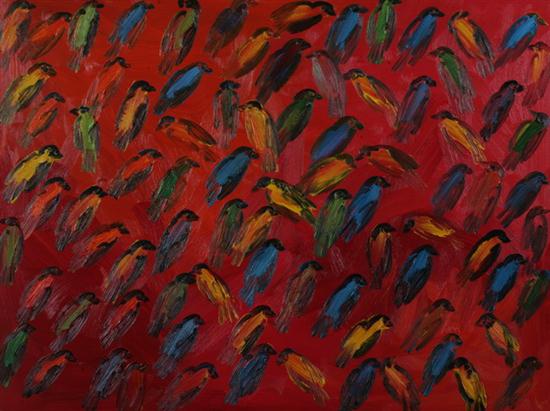 HUNT SLONEM (American b. 1951). RED