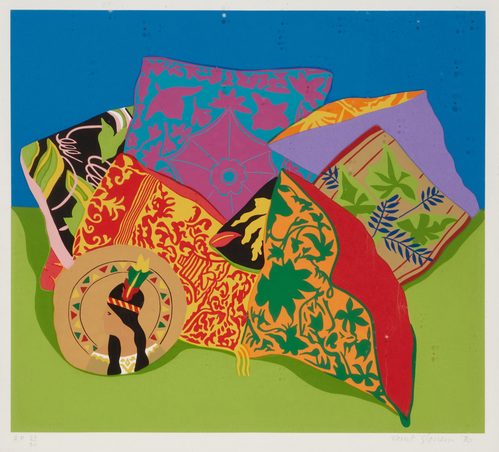 HUNT SLONEM (B. 1951), "PILLOW