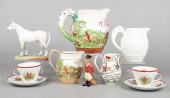 Hunt themed tableware and figu