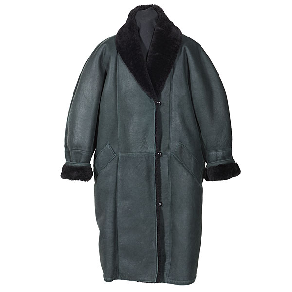 Hunter Green Shearling Coat A